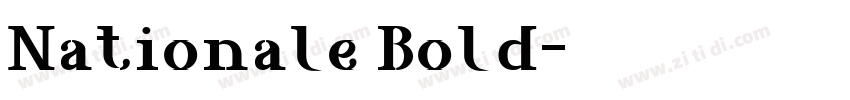 Nationale Bold字体转换